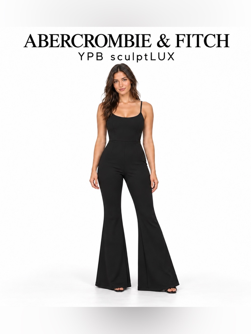 NWT Abercrombie & Fitch Curve Love SculptLUX Flare Jumpsuit Small